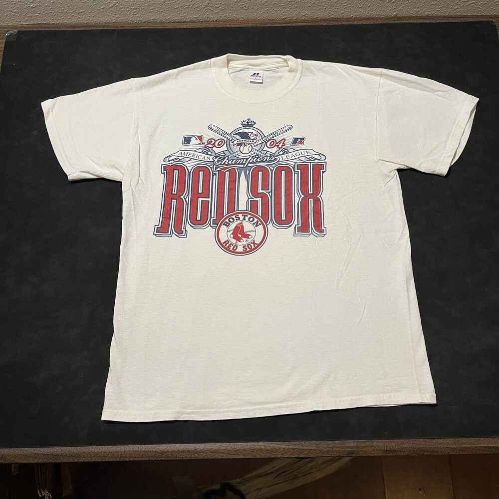 Boston Red Sox American League 2004 Shirt Champions MLB Russell Athletic Y2K